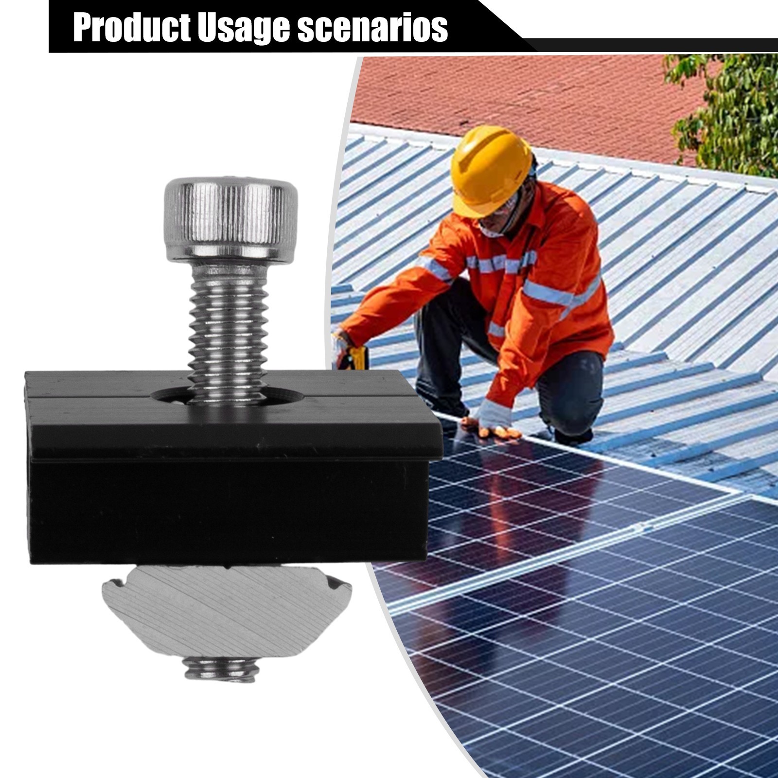 Professional Black Aluminum Alloy Solar Panel Mounting Bracket 30mm/35mm