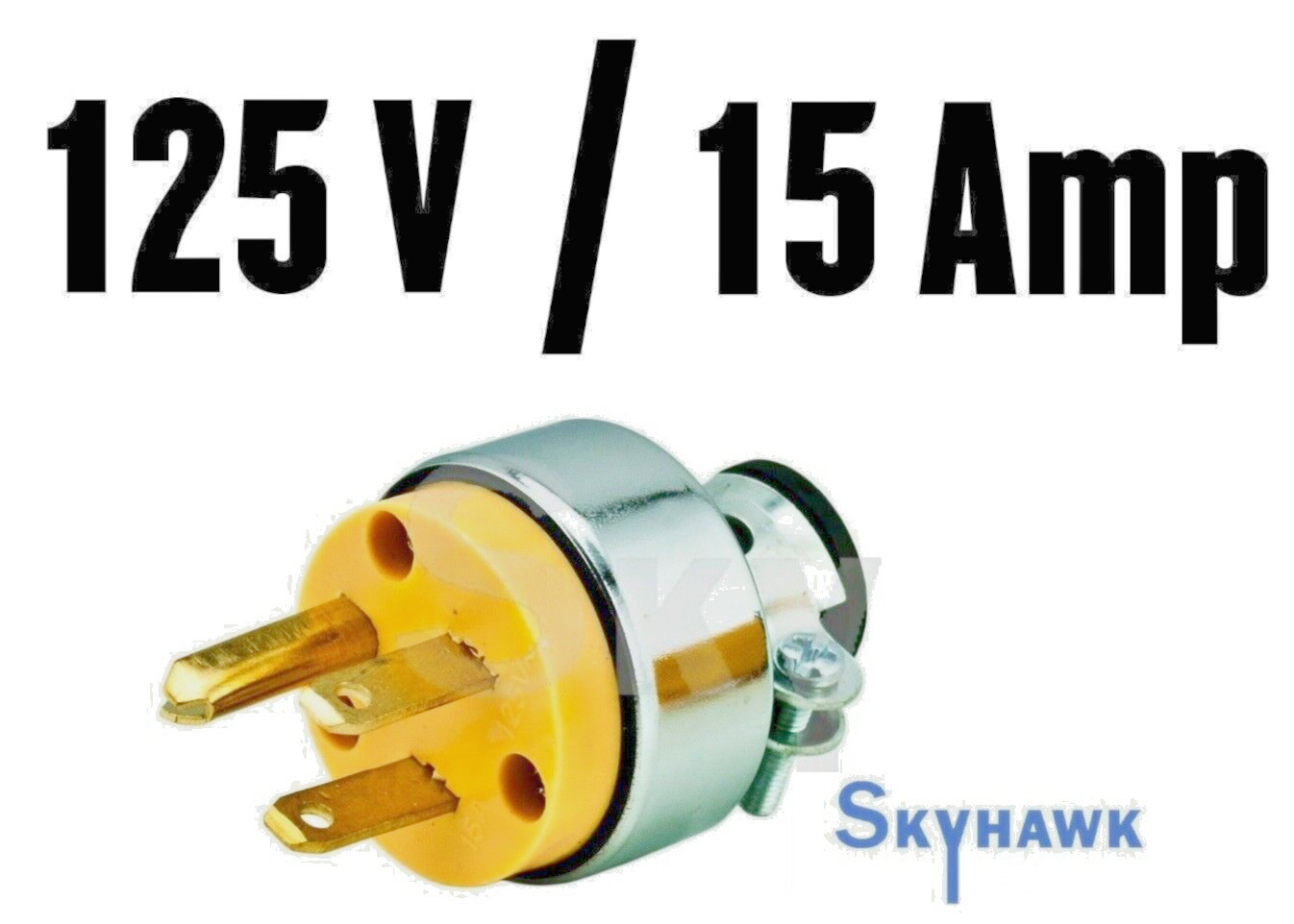 1 PC Male Extension Cord Replacement Electrical Plugs 15AMP 125V End