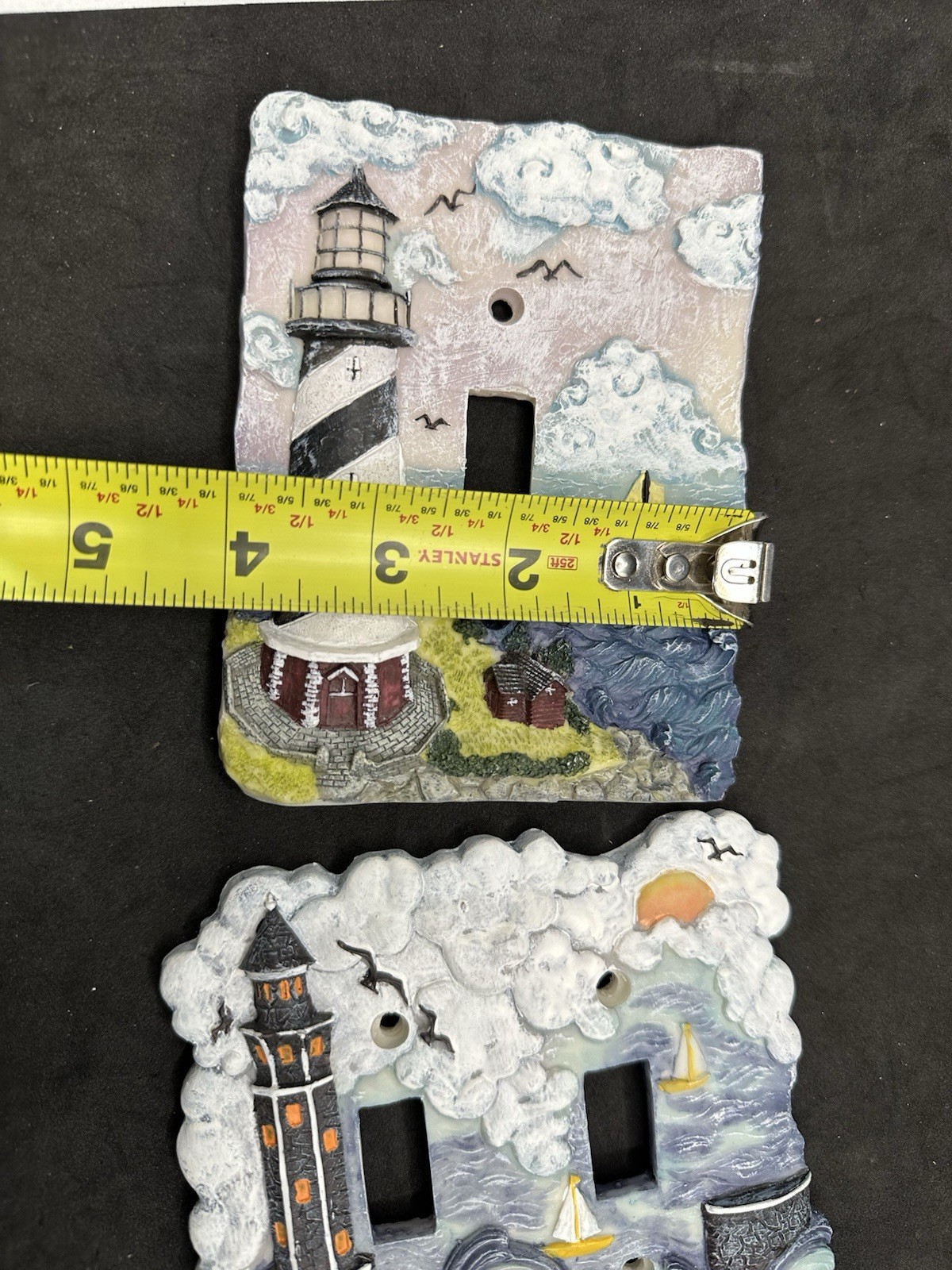 Lighthouse Resin Decorative Light Switch Cover Plate Single & Double Toggle Set