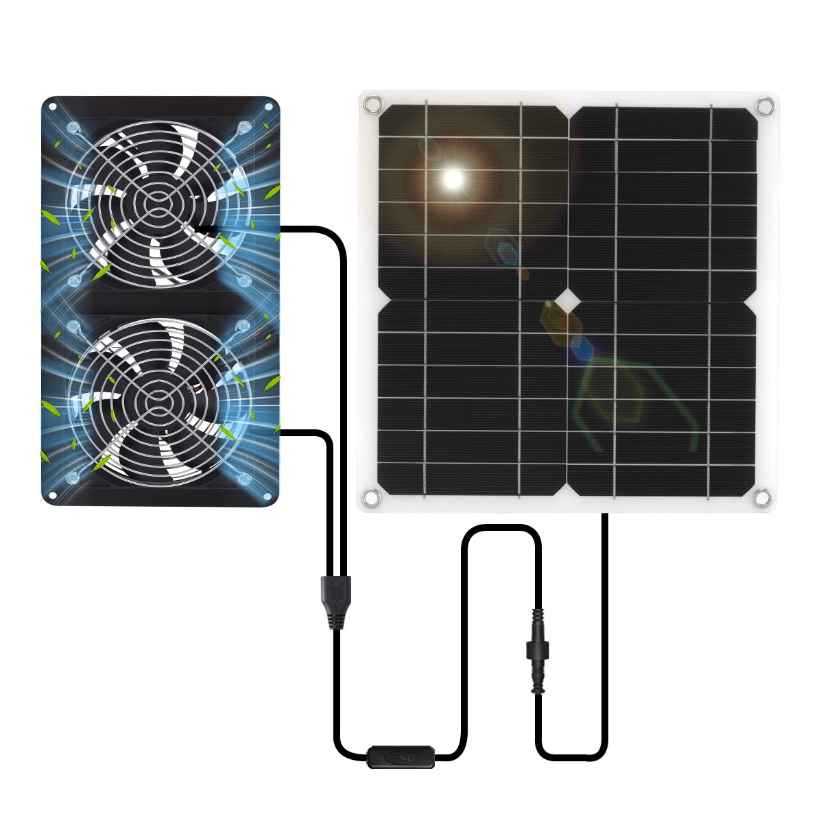 15W Solar Powered Fan/Solar Exhaust Fans for Outside/Solar Greenhouse Fan/Solar
