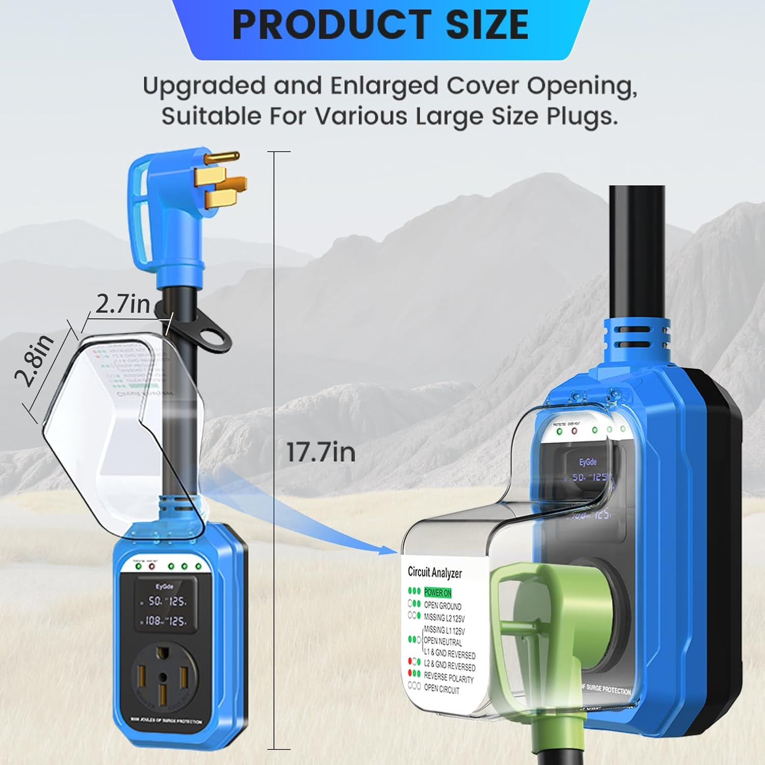 RV Surge Protector 50 Amp Waterproof – Smart 50 Amp Surge Protectors for RV with