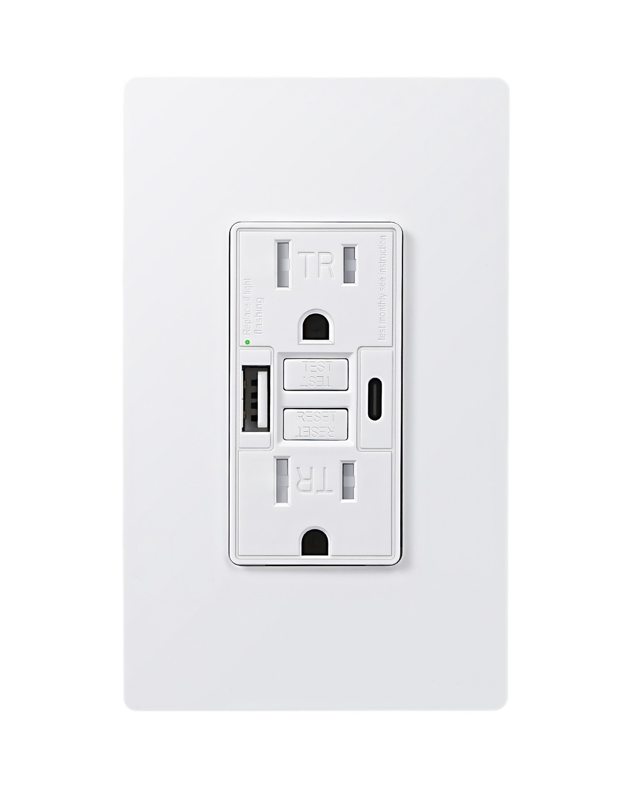 DEWENWILS 15A GFCI Outlet with USB A & C 4.8A Charger Tamper Resistant ETL