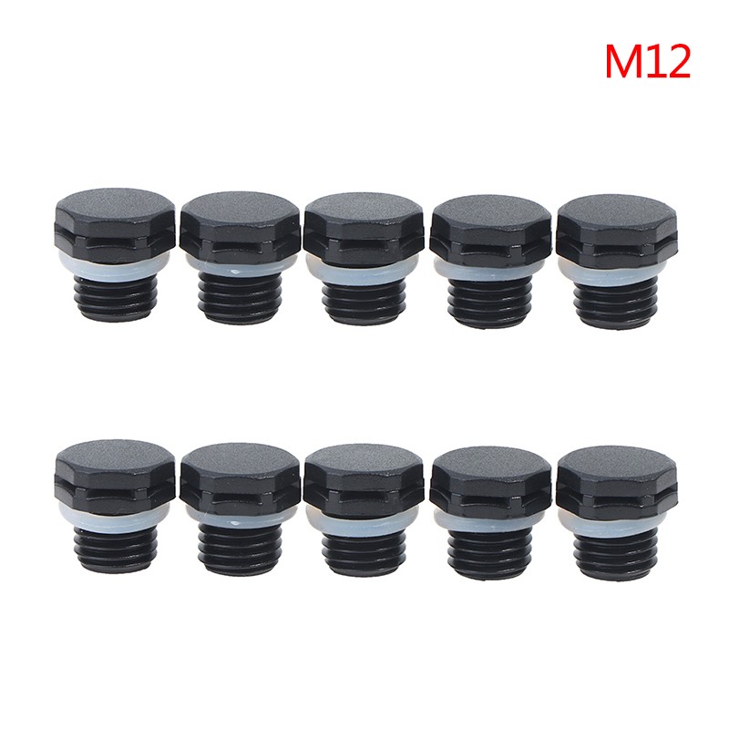 10Pcs M12*1.5 Nylon Waterproof Air Vent Valve Screw In Protective Vent Plug-NN