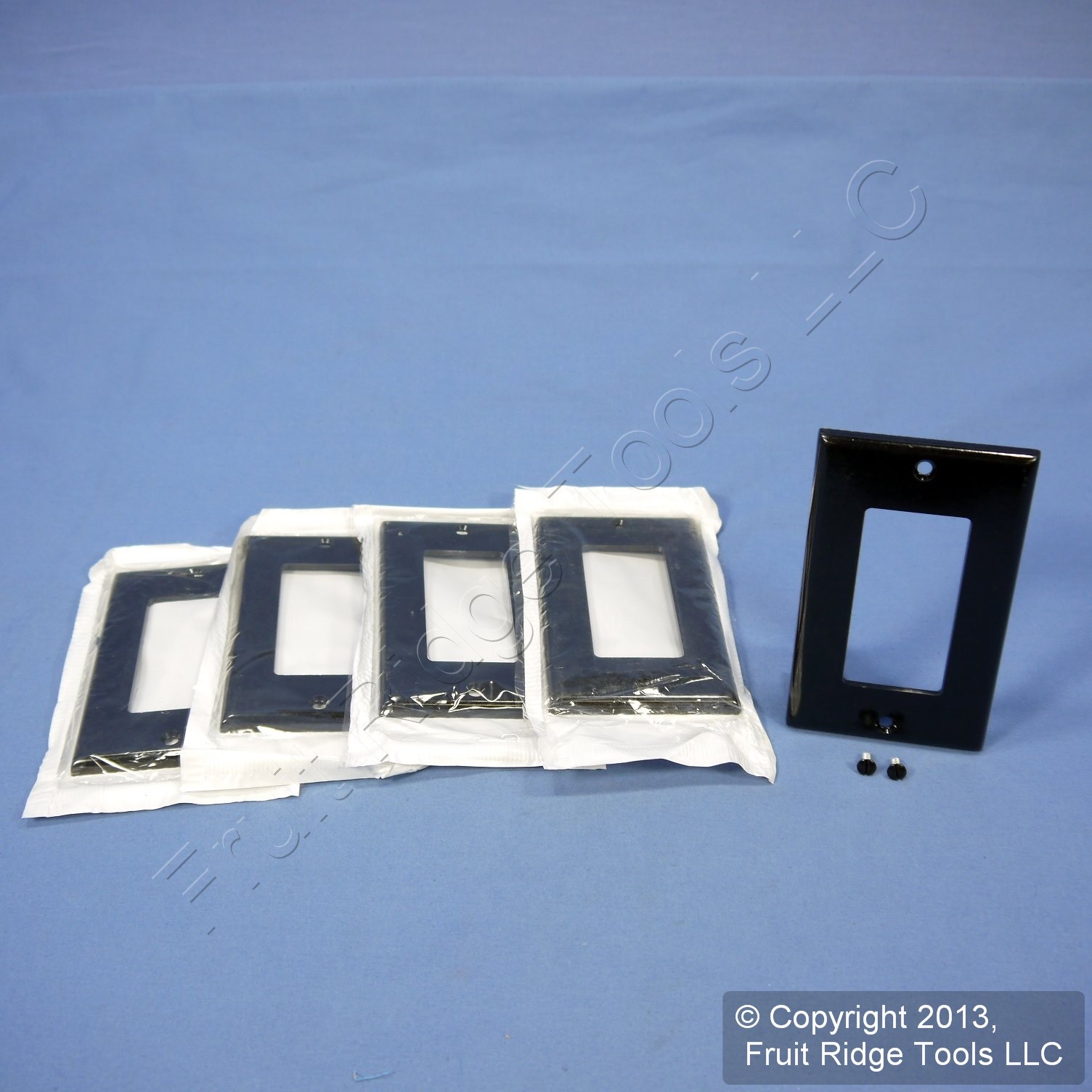 Leviton 80401-E Black 1-Gang Decora GFCI Wallplate Plastic Standard Covers 5pcs