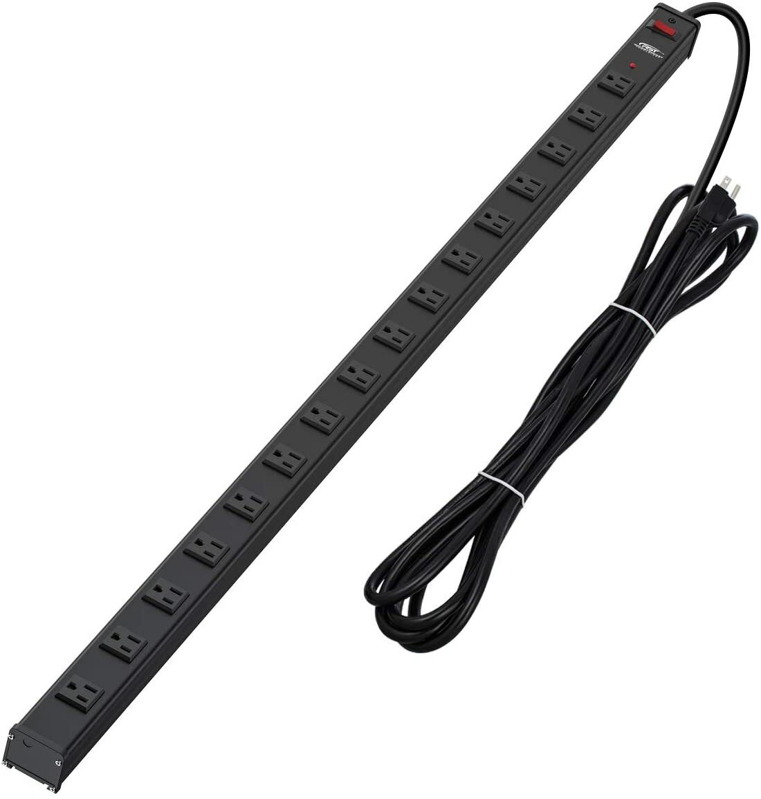 Power Strip Wide Spaced 16-Outlet 15 ft Cord, 1800J Heavy Duty Surge Protector