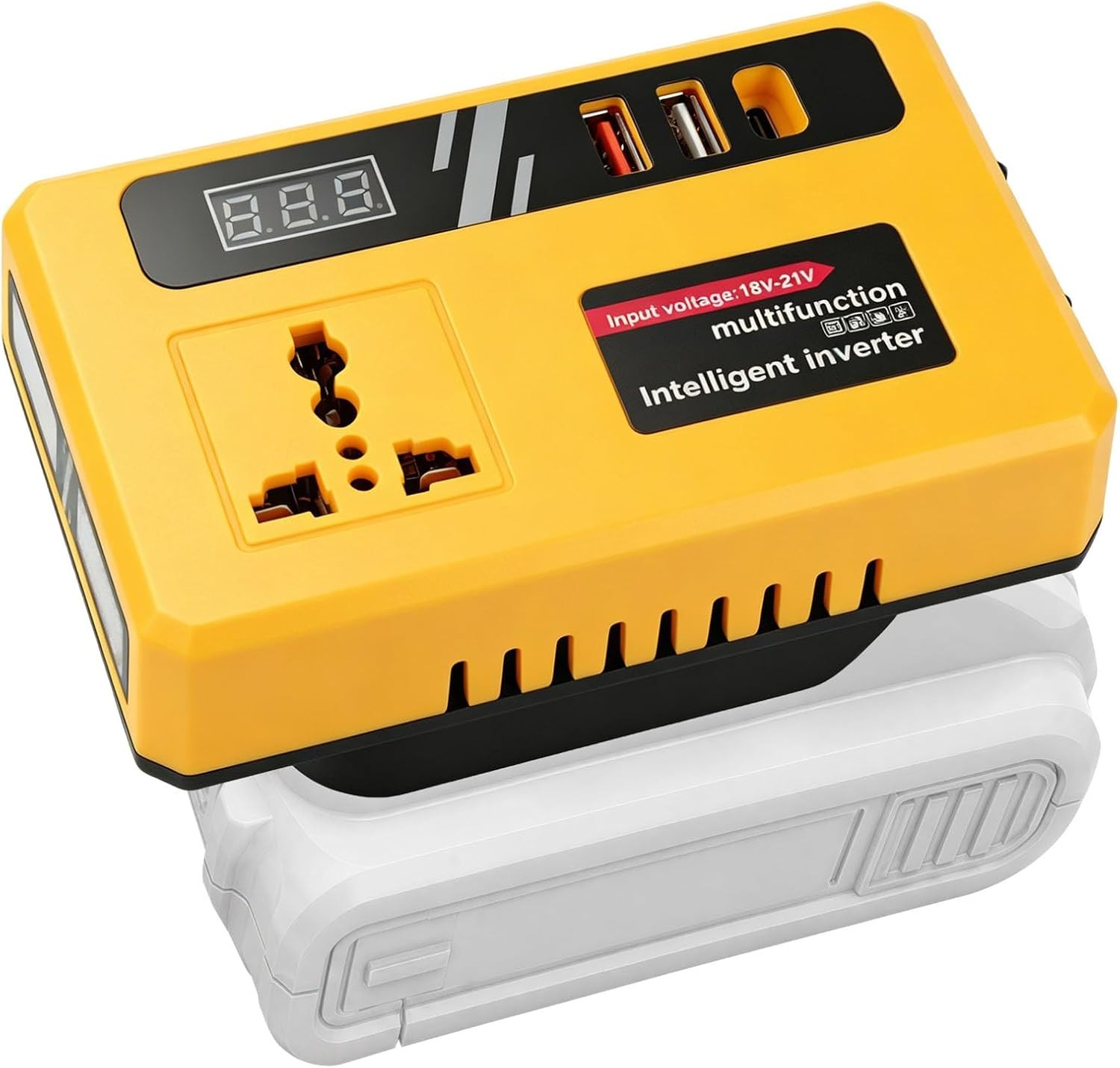20V to 110V Power Inverter for DeWalt Battery Camp Outage Light USB charge Phone