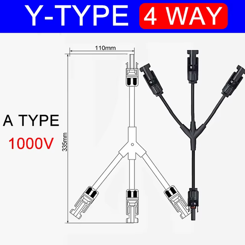 1Sets Photovoltaic Solar Connector 1000V 30A Male Female 3Way 4Way 5Way Plug DC