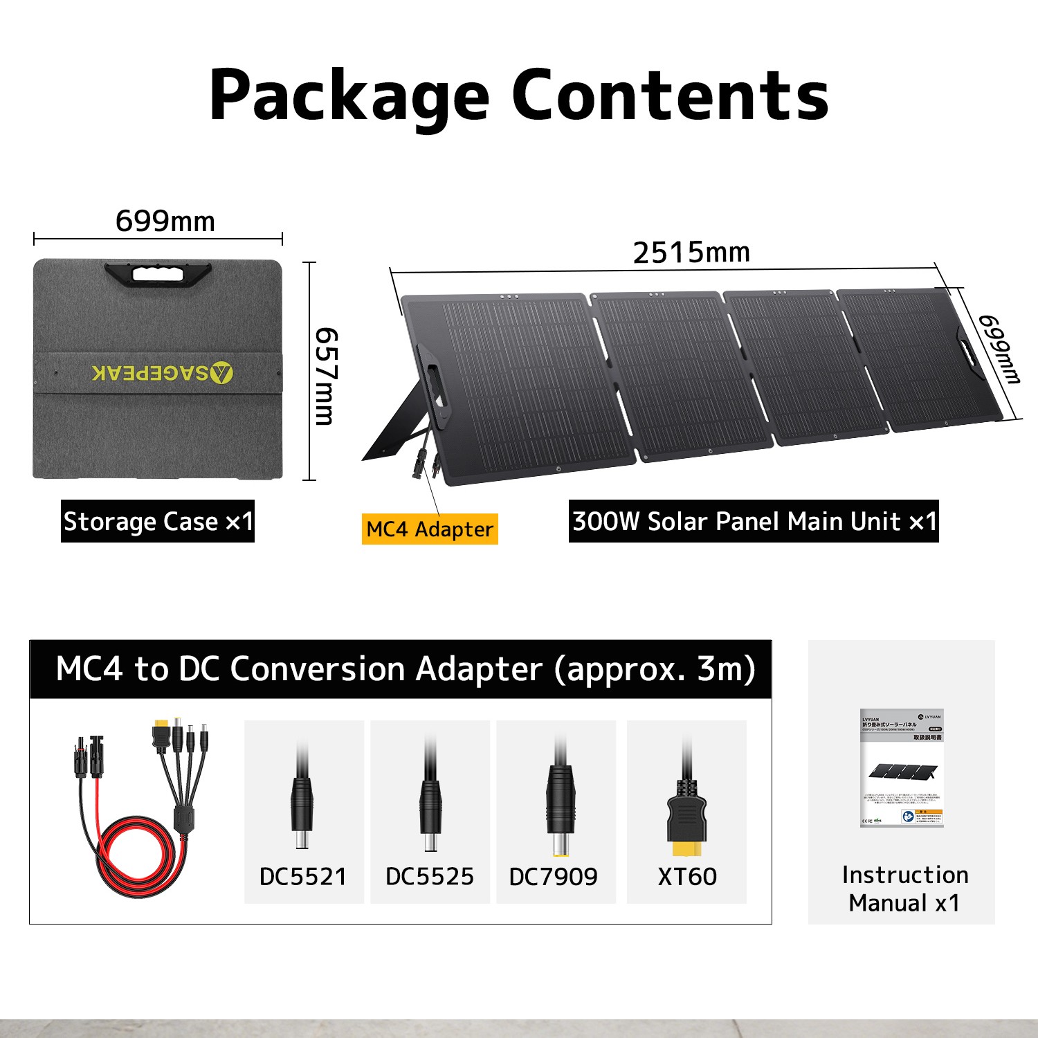 400W Portable Solar Panel ETFE Foldable Solar Charger for Power Station Charging