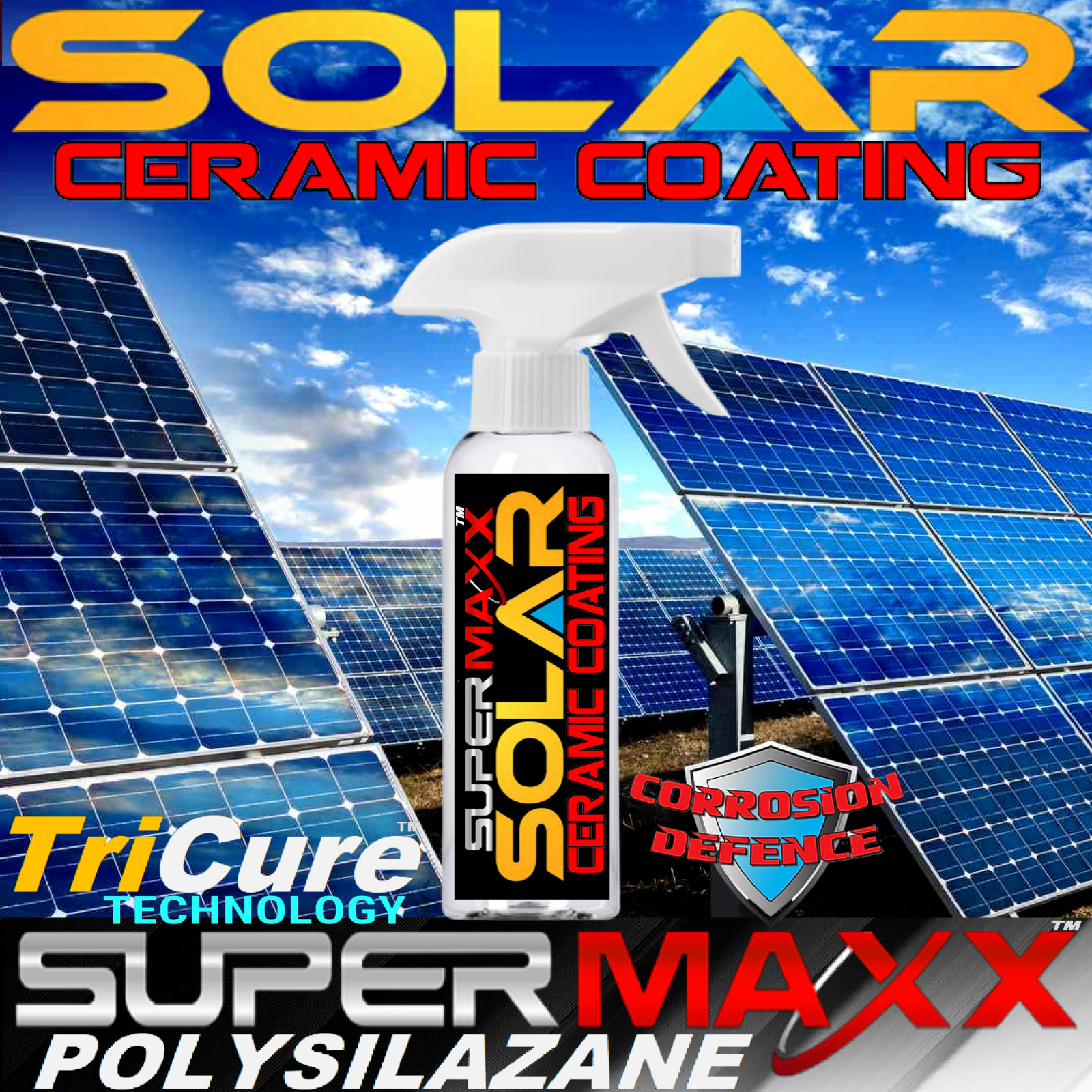 SOLAR PANEL CLEANER CERAMIC COATING SPRAY SELF CLEANING FOR LOWER MAINTENANCE