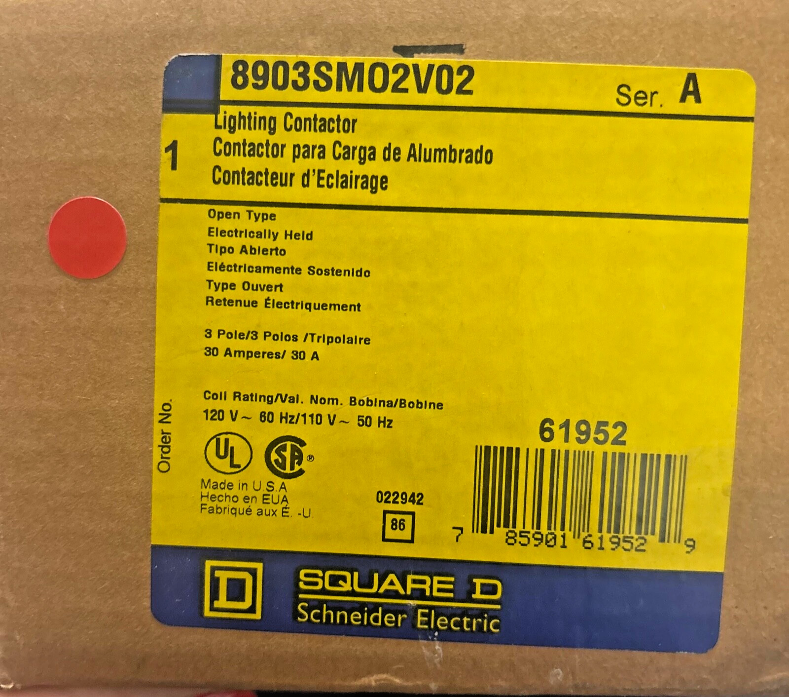 Lighting Contactor 8903SM02V02