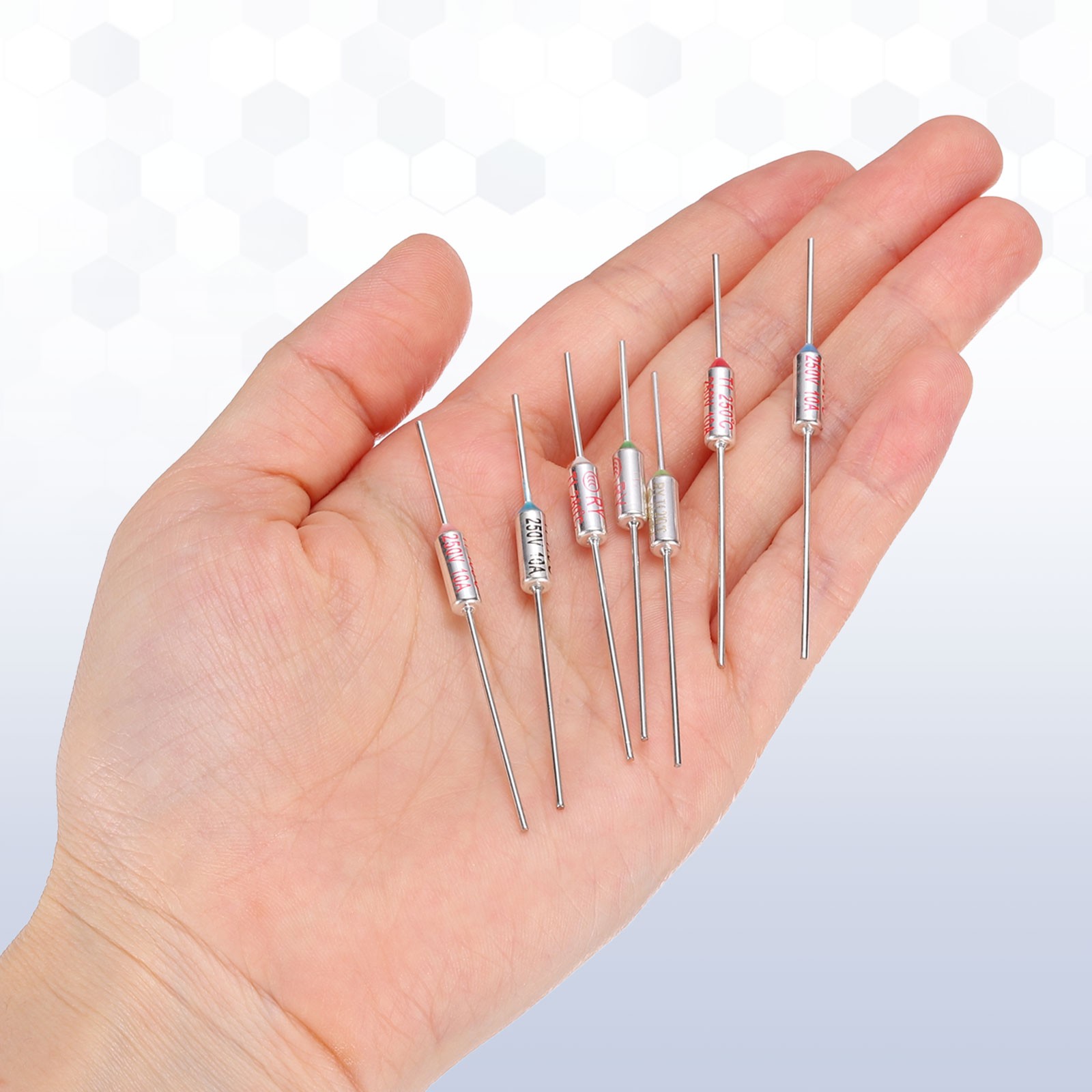6Pcs Metal Temperature Thermal Fuse 228°C/442.4°F 10A 250V Cutoff Thermal Fuse
