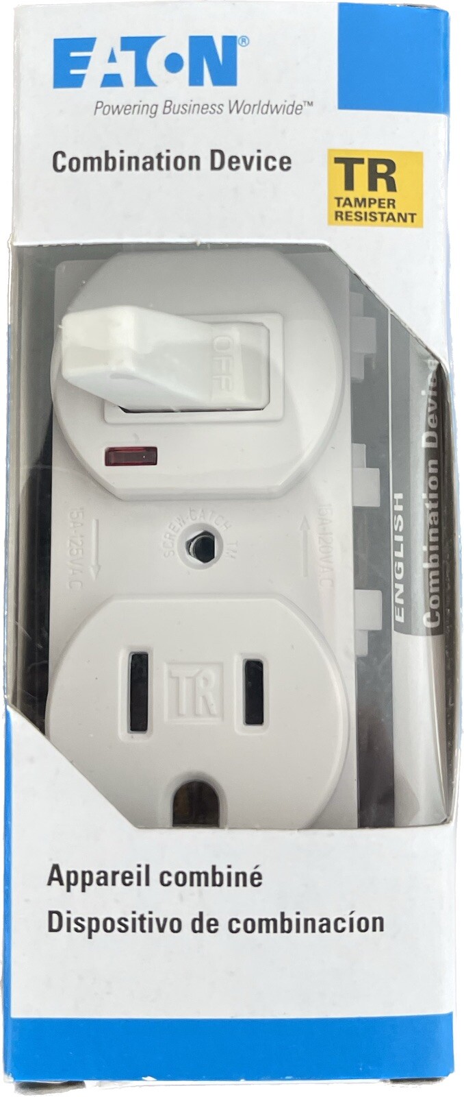 Eaton NNB TR270W-BX-LW Outlet Duplex Receptacle 15A 125V White Tamper Resistant