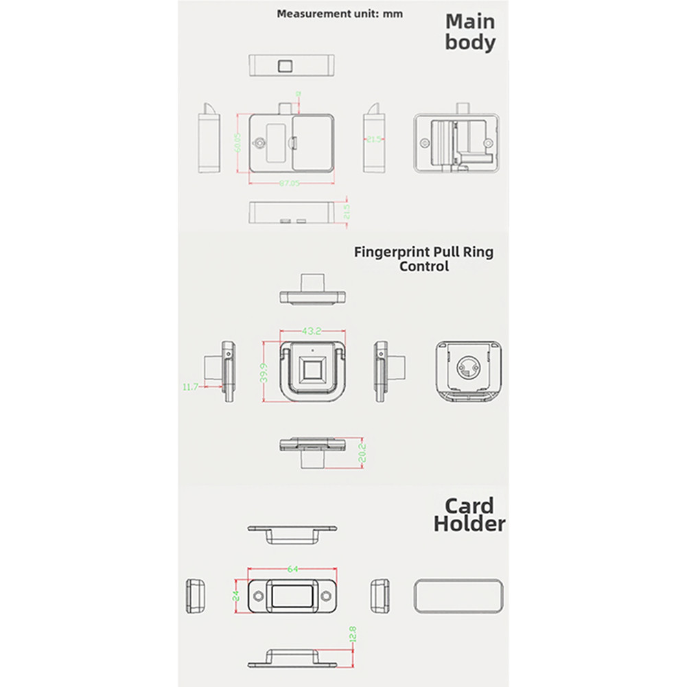 Fingerprint Lock Biometric Security For Home For Office Scratch-resistant Alloy