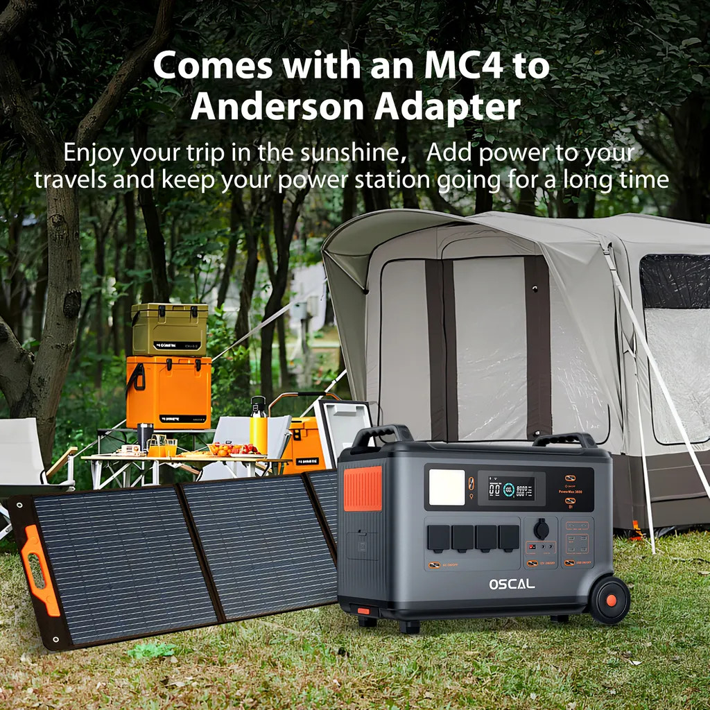 Blackview OSCAL PowerMax 3600W Portable Power Station 3600Wh 4x 200W Solar Panel