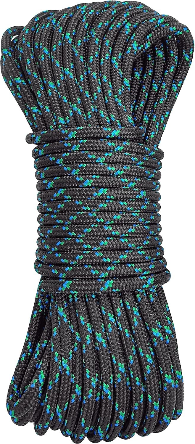 20ft 8mm Polyester Accessory Cord – Abrasion Resistant for Outdoor Adventures