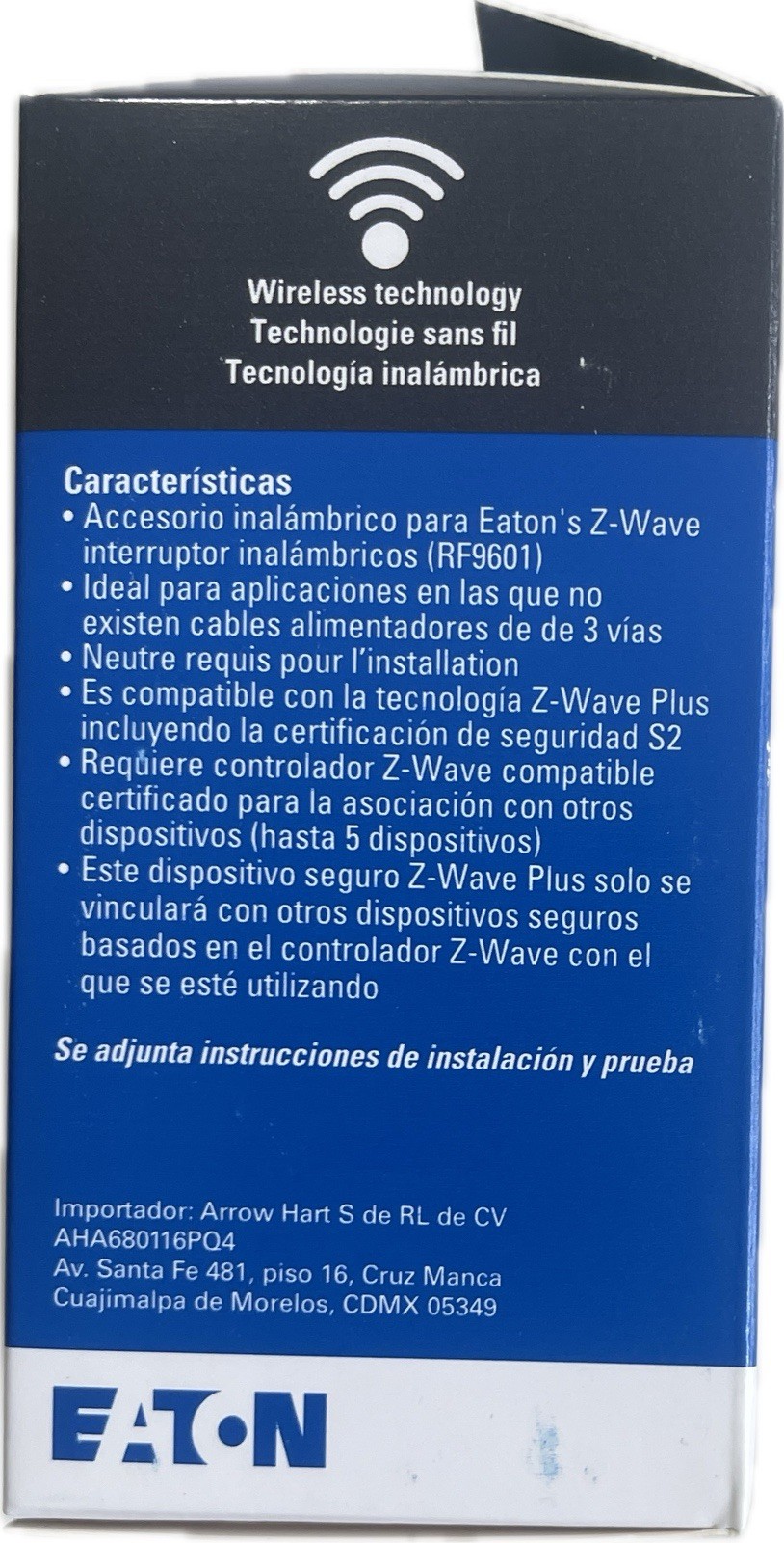 Eaton RF9617AW Z-Wave Wireless Accessory Switch Alpine White 6 Pack