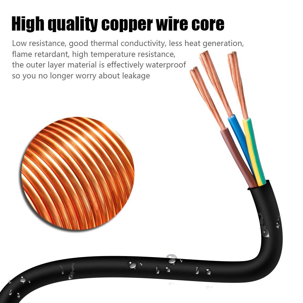 10FT 12/3 Outdoor Extension Cord, Heavy Duty 3-Outlet SJTW Indoor/Outdoor Thr…