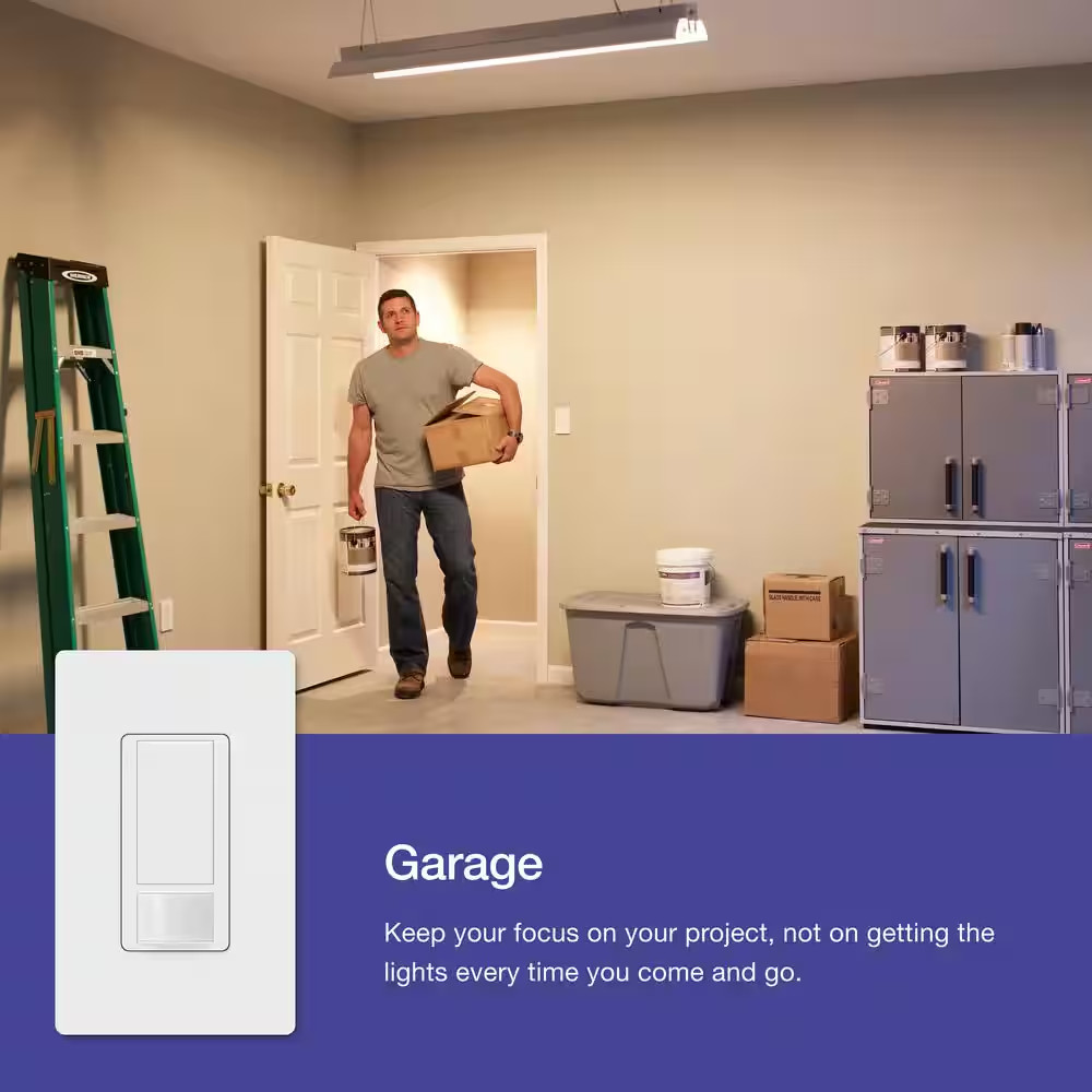 Maestro Motion Sensor Switch, 2 Amp/Single-Pole, White (MS-OPS2-WH-2) (2-Pack)