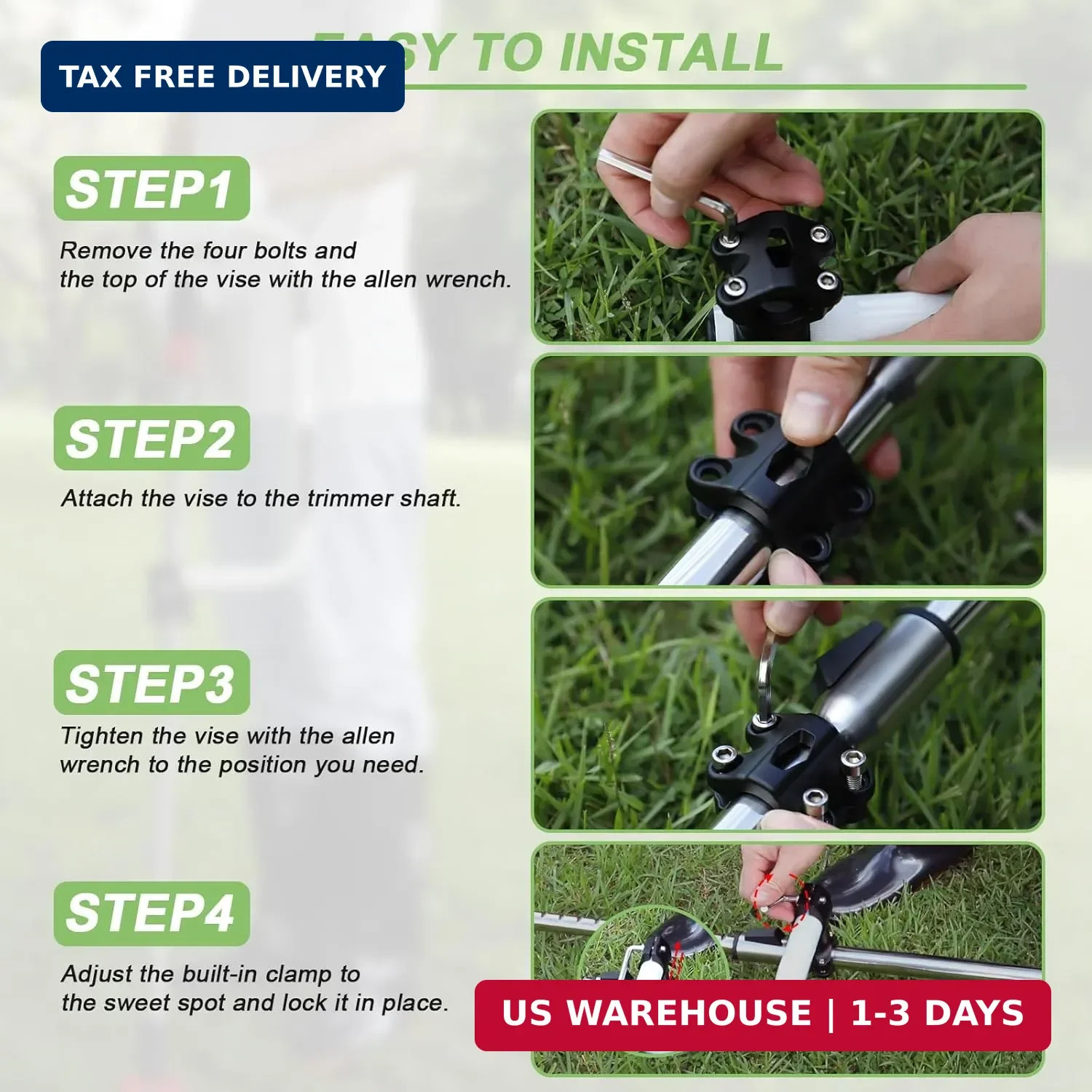 Weedeater Handle, Weedeater Handle Extension, Ergonomic Trimmer Handle Grip, Str