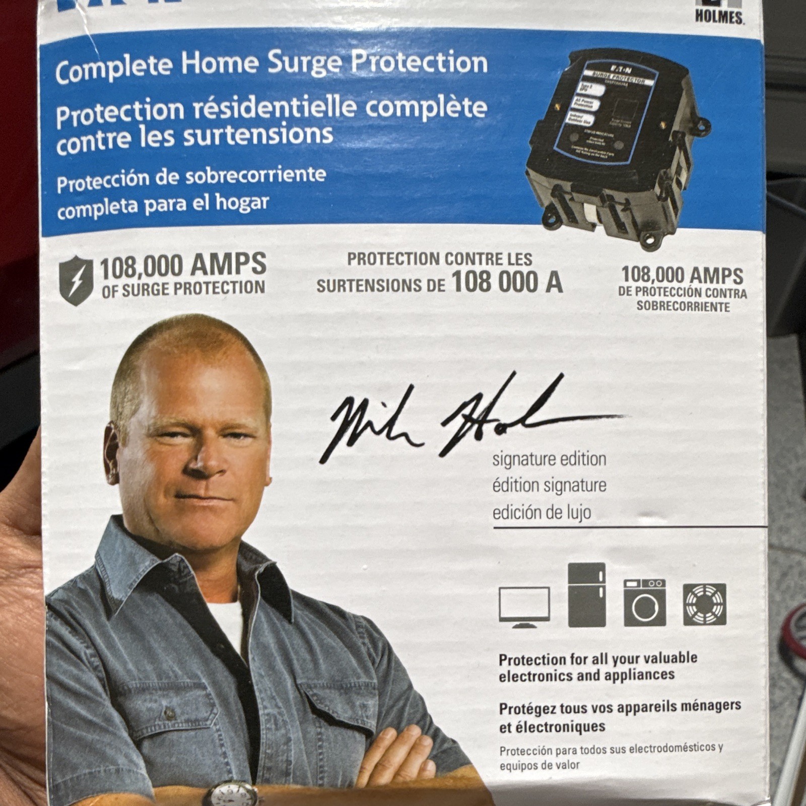 Eaton Whole Home Surge Protector 108,000 Amps, Black Signature Edition