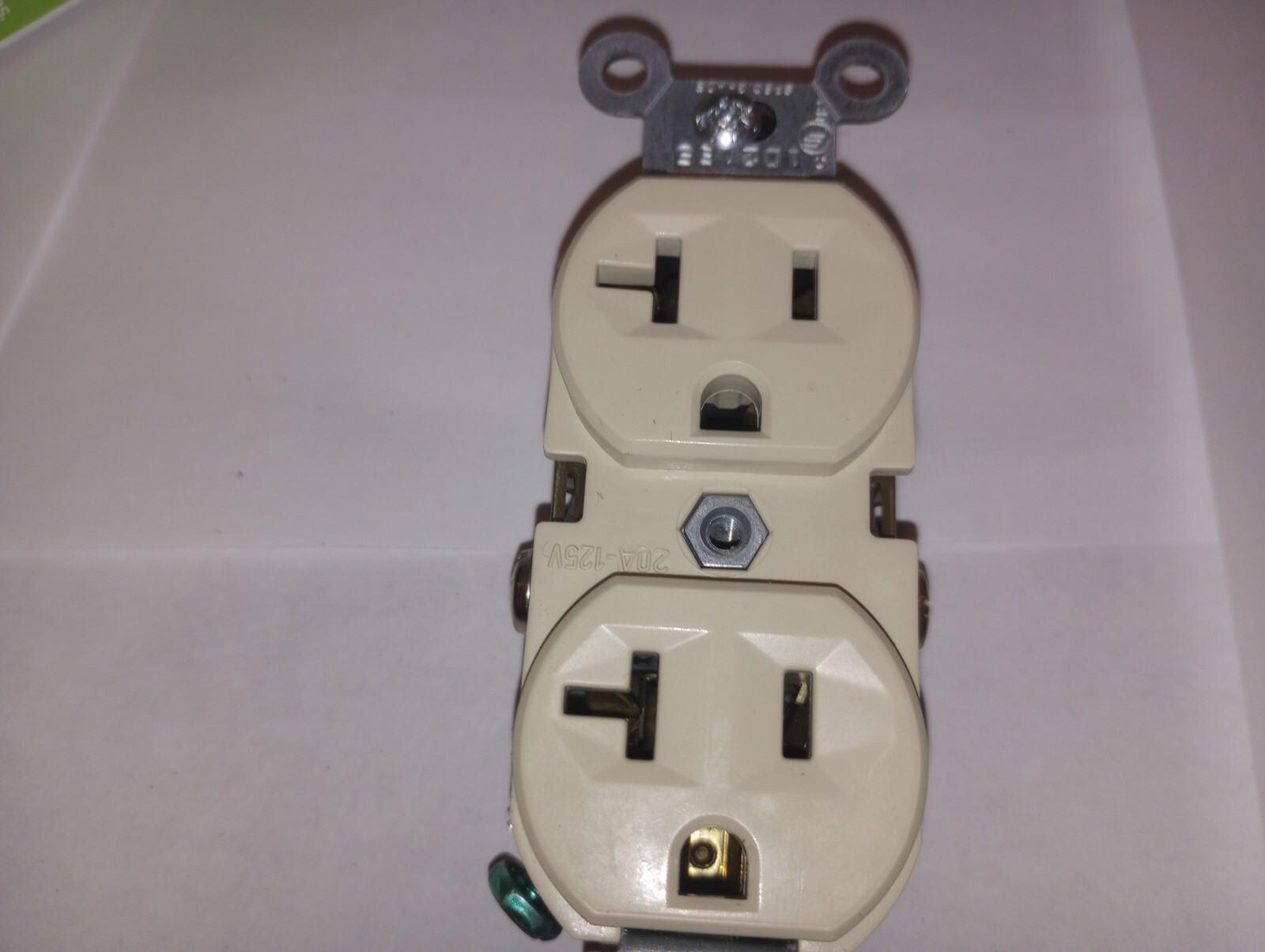 3 – LEVITON 20-AMP RECEPTACLES -120/VOLTS (IVORY)