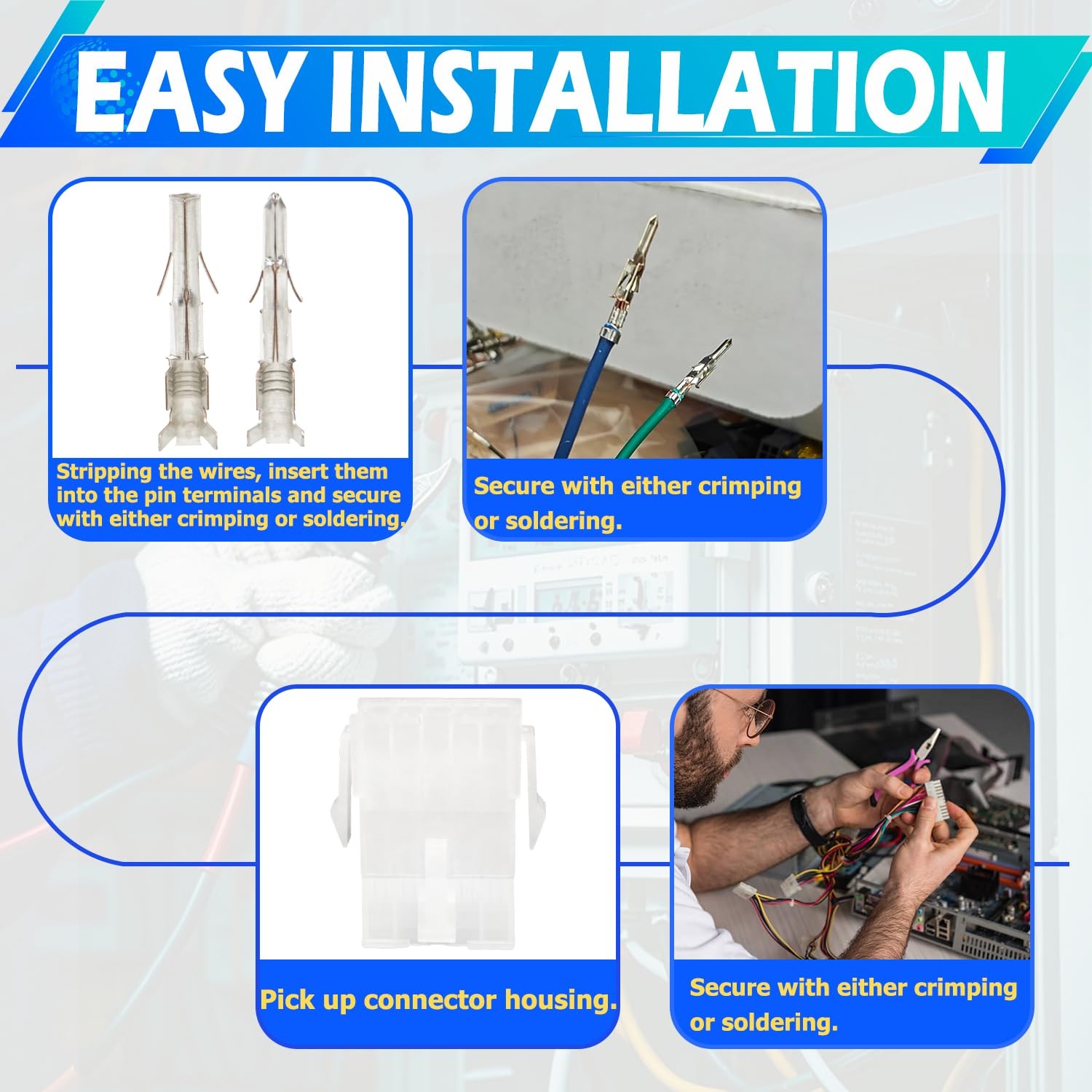 10-Pin Wire Connectors Set – Corrosion-Resistant, Easy Install, Compatible Kits