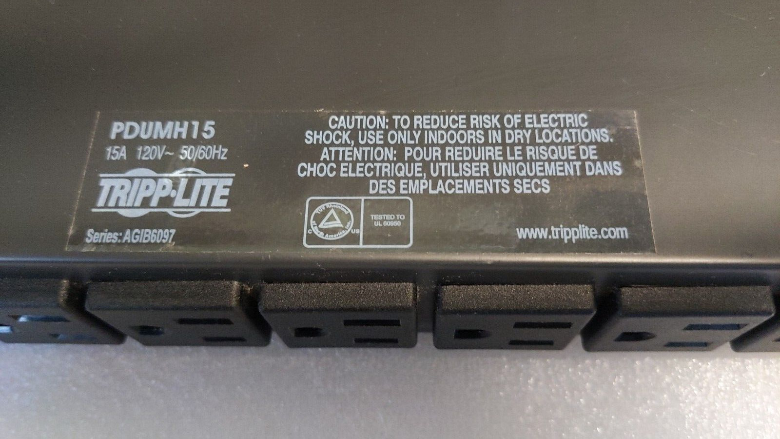 Tripp Lite PDUMH15 1.4kW Metered PDU 120V 13 Outlets 5-15R 5-15P 15ft 1U Rack