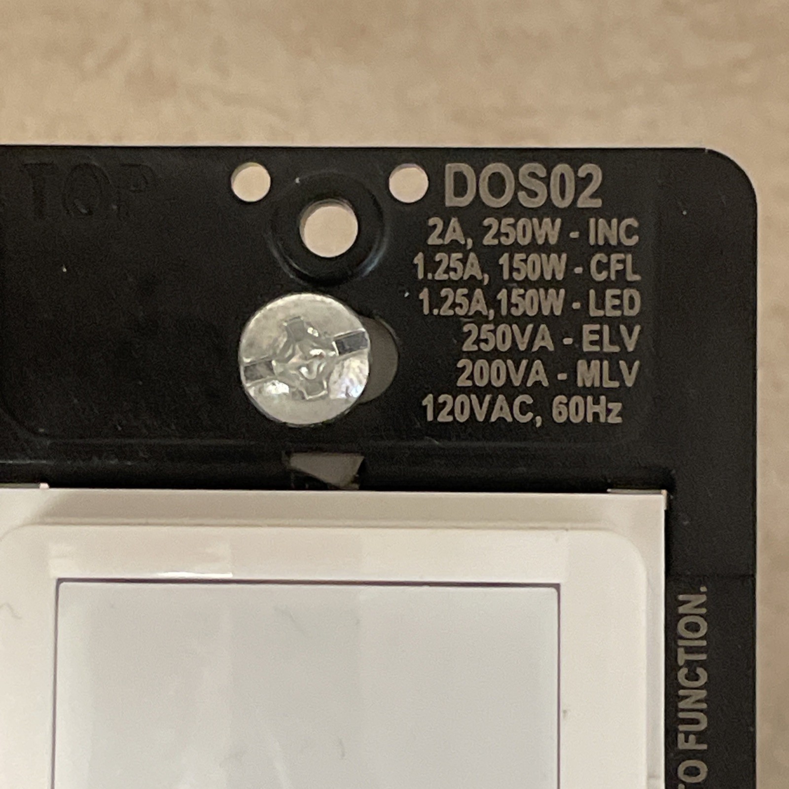 Leviton Decora Motion Sensor Switches DOS02-3PW Auto-On 2A Single Pole-3Pack H3