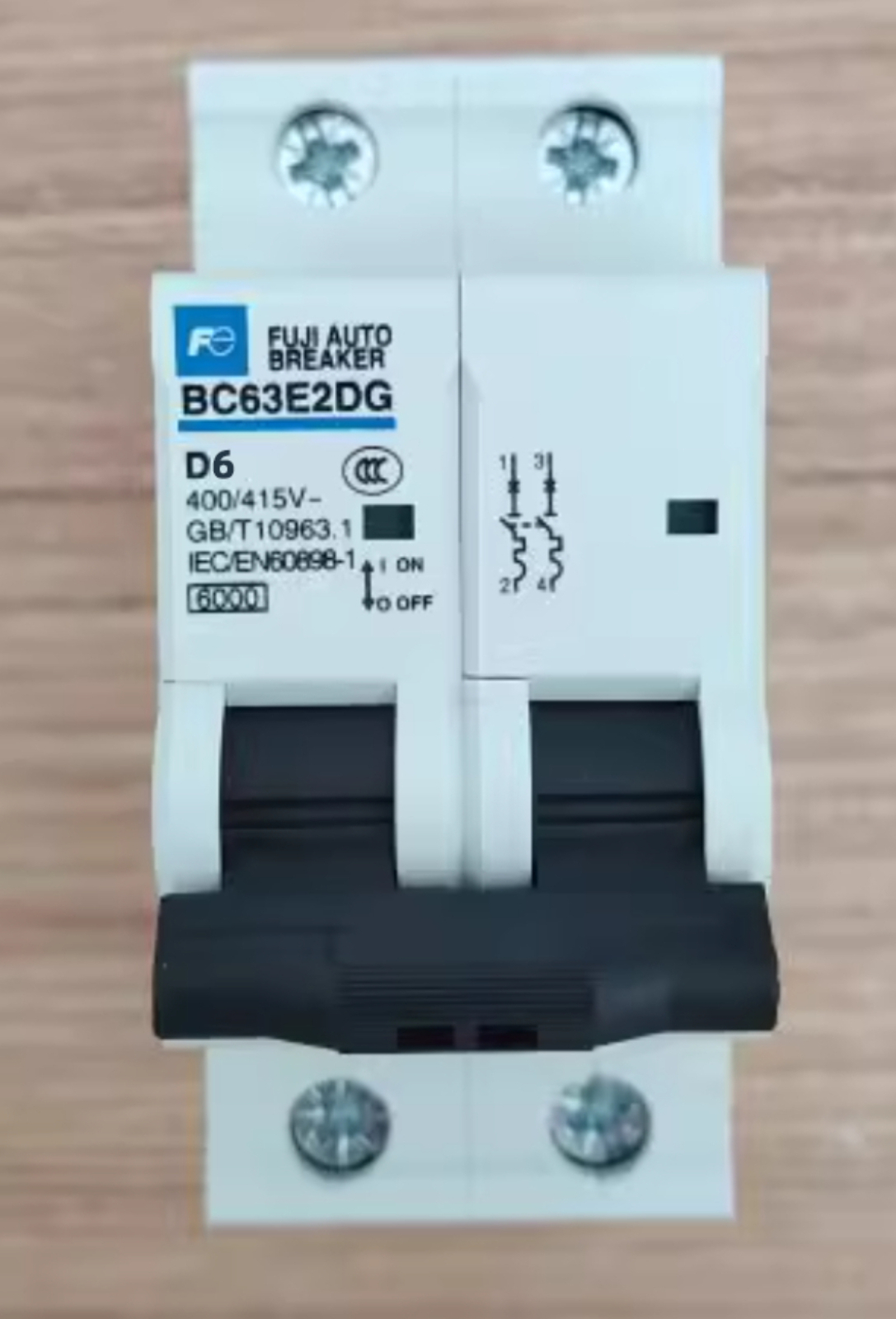 Fuji Electric Miniature Circuit Breaker MCB BC63E2DG-2P D6 6A
