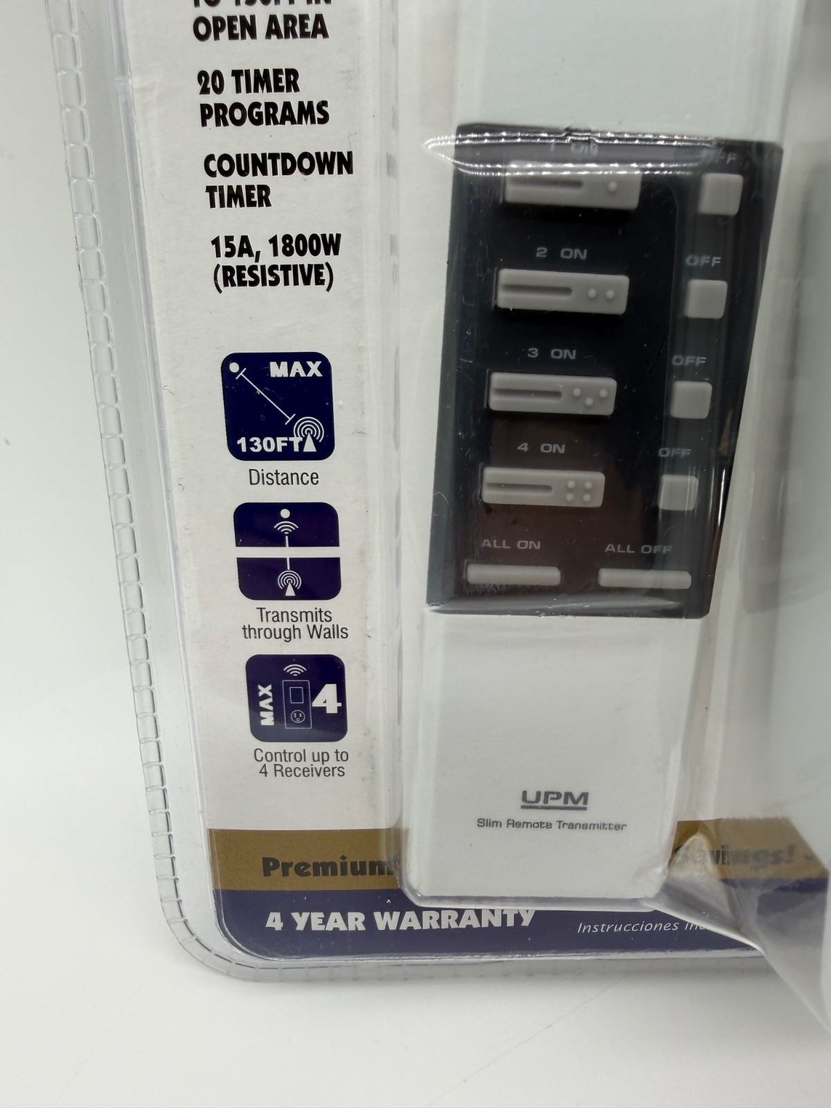 UPM RCT100 TR430 Programmable Timer w/ Remote Control 7-Day Sealed New