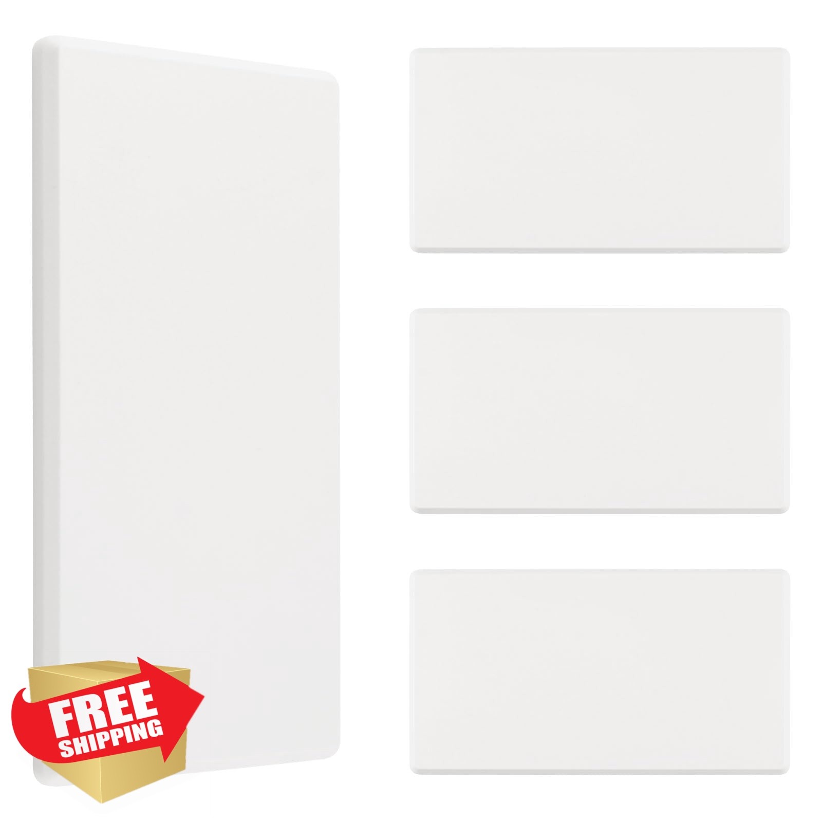 UFURMATE Outlet Plate White 7.2×3.9in 4 Pcs Screwless