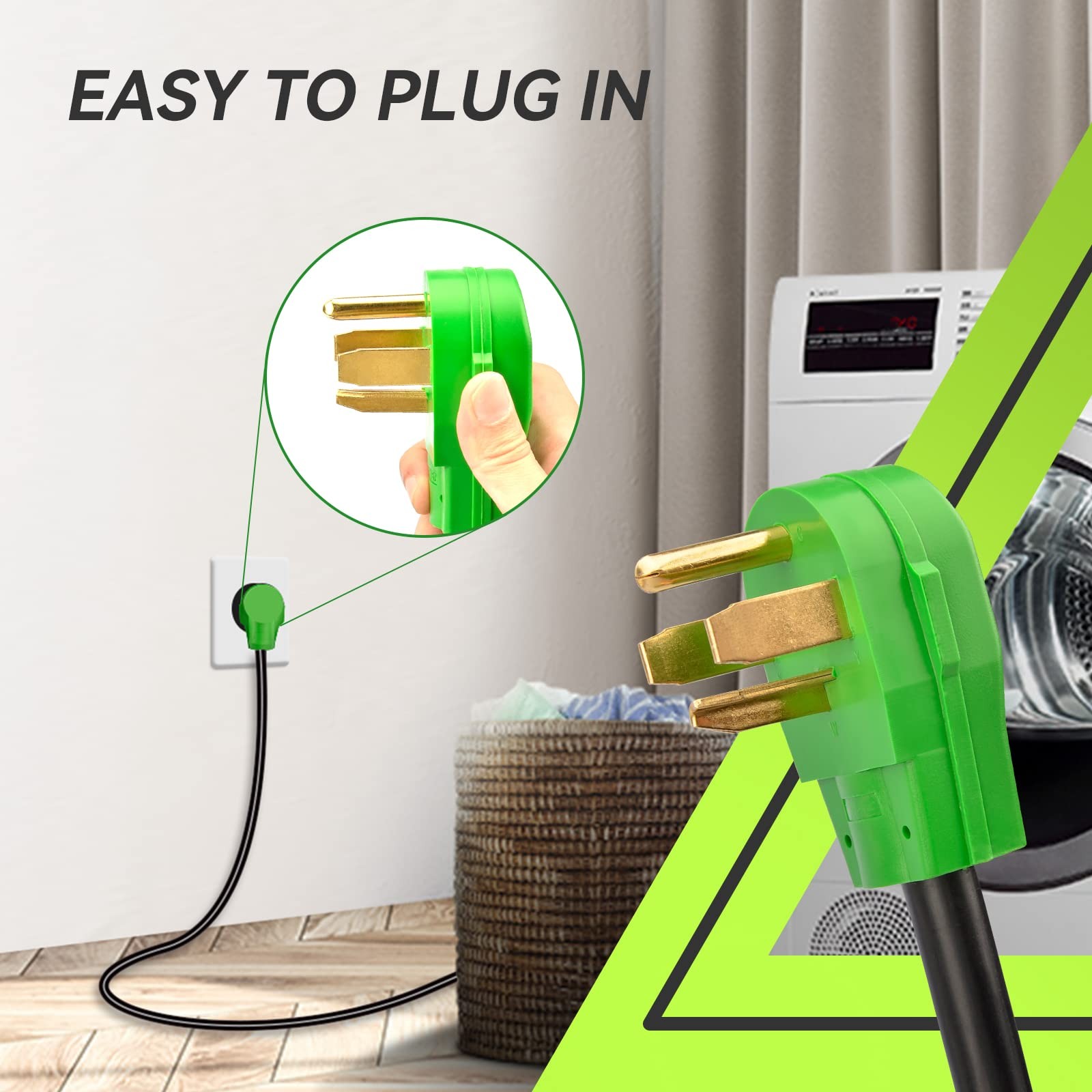 4 Prong Dryer Extension Cord 25 Feet, 30 Amp NEMA 14-30P to 14-30R 125V/250V …
