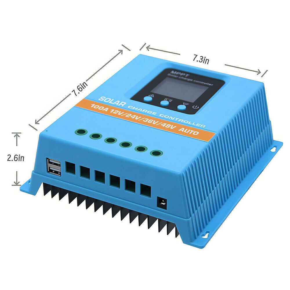 1PC 4800W 100A MPPT Solar Charge Controller 12V/24V/36V/48V Battery PV Regulator