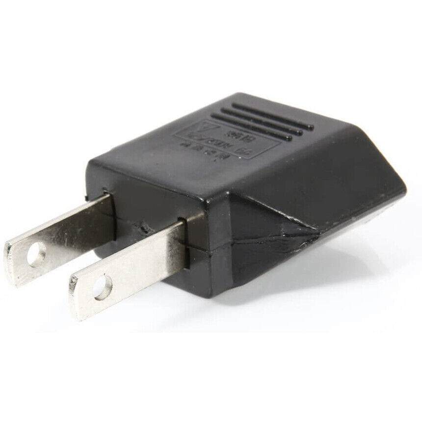 EU Euro Europe to US USA Power Jack Wall Plug Converter Travel Adapter Us 5 PCS