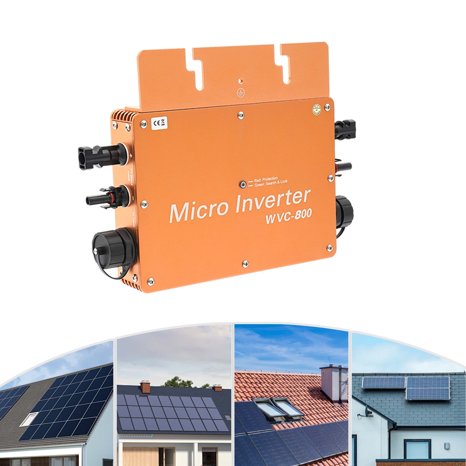 800W Micro Solar Power Inverter MPPT LCD Display 120V/230V Output 32A 22-50V DC