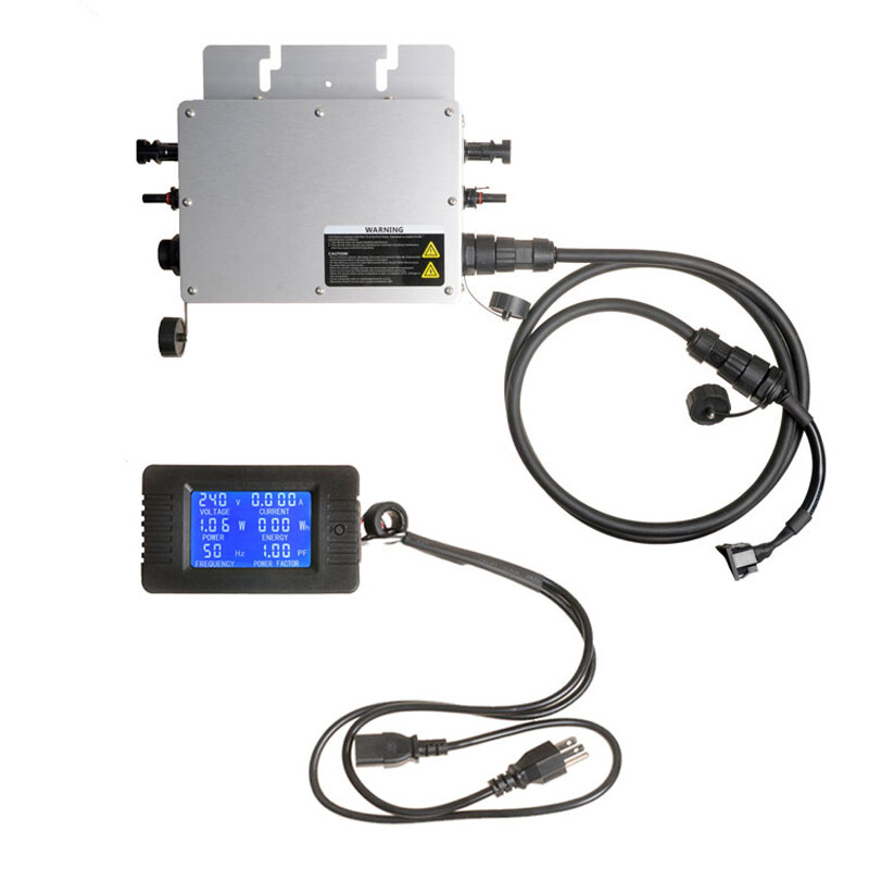 600W MPPT Solar Grid Tie Inverter Waterproof Pure Sine Wave DC22-50V LCD Display