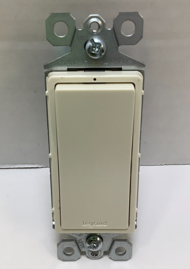 Legrand 15A 3 Way Paddle Wall Switch w/LED Locator, Light Almond, Case of 10