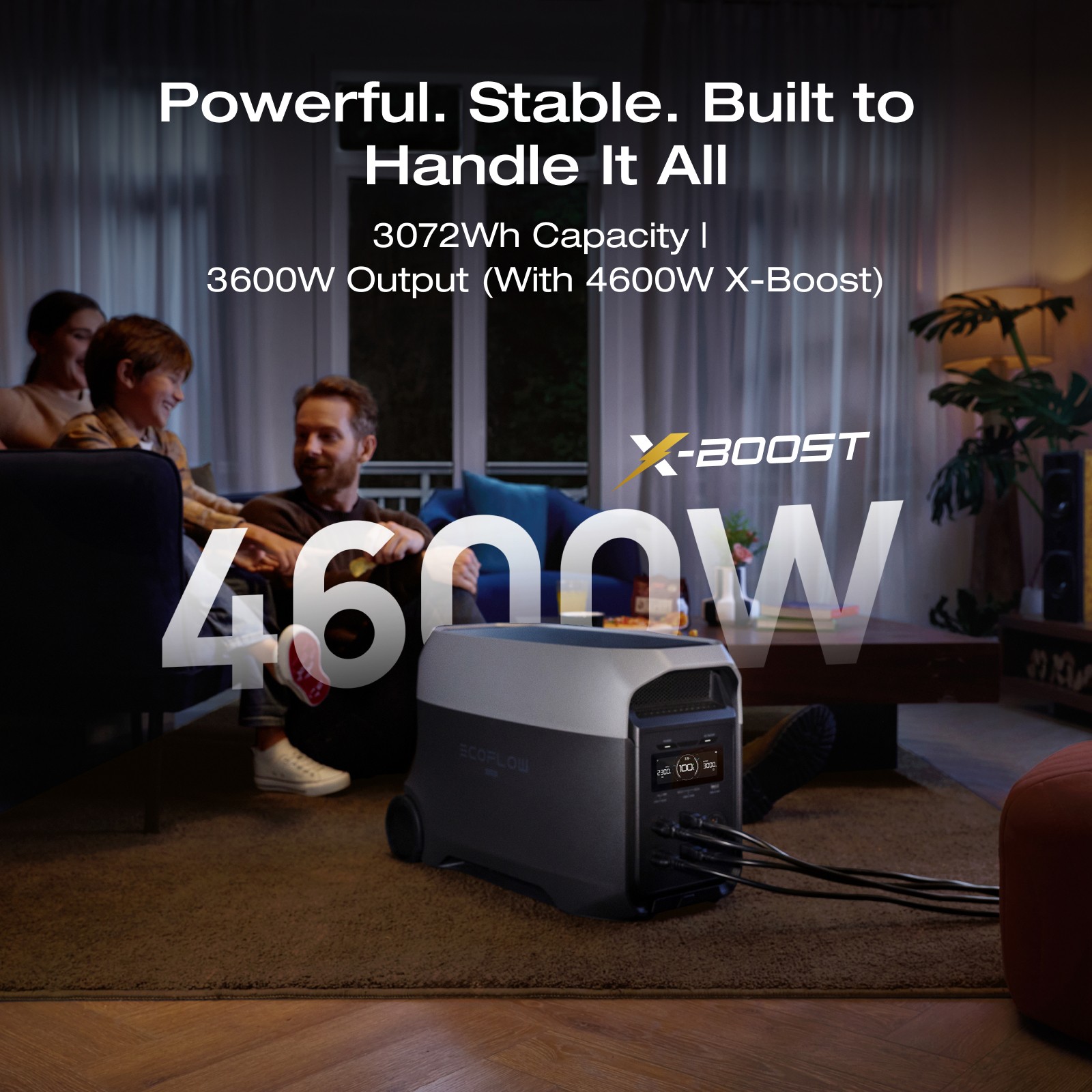 EcoFlow Delta 3 Ultra 3600W 3072Wh Portable Power Station Solar Generator Backup