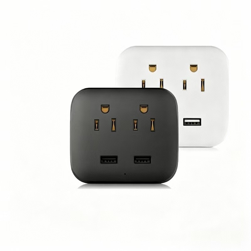 Multi Plug Outlet-2 AC Outlets and 2 USB Ports Charger Wall Plug Expander US
