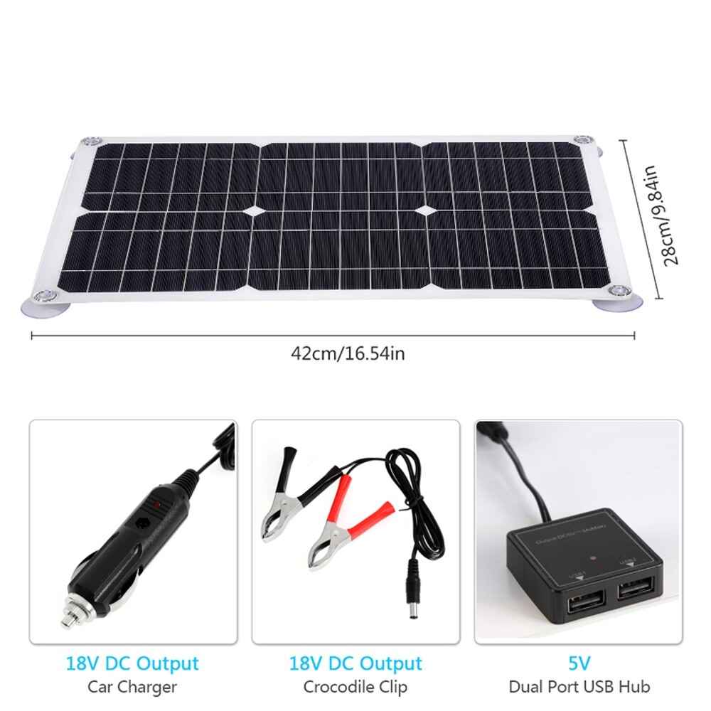 300W Solar Panel Kit 100A 18V Battery Charger + Controller Caravan Boat Camping