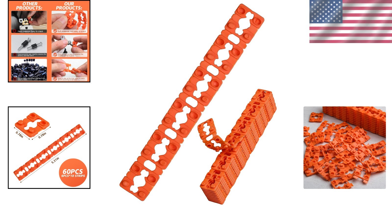 Sleek 60 Pack Outlet Spacers – Extenders for Loose Plug Solutions & DIY Projects