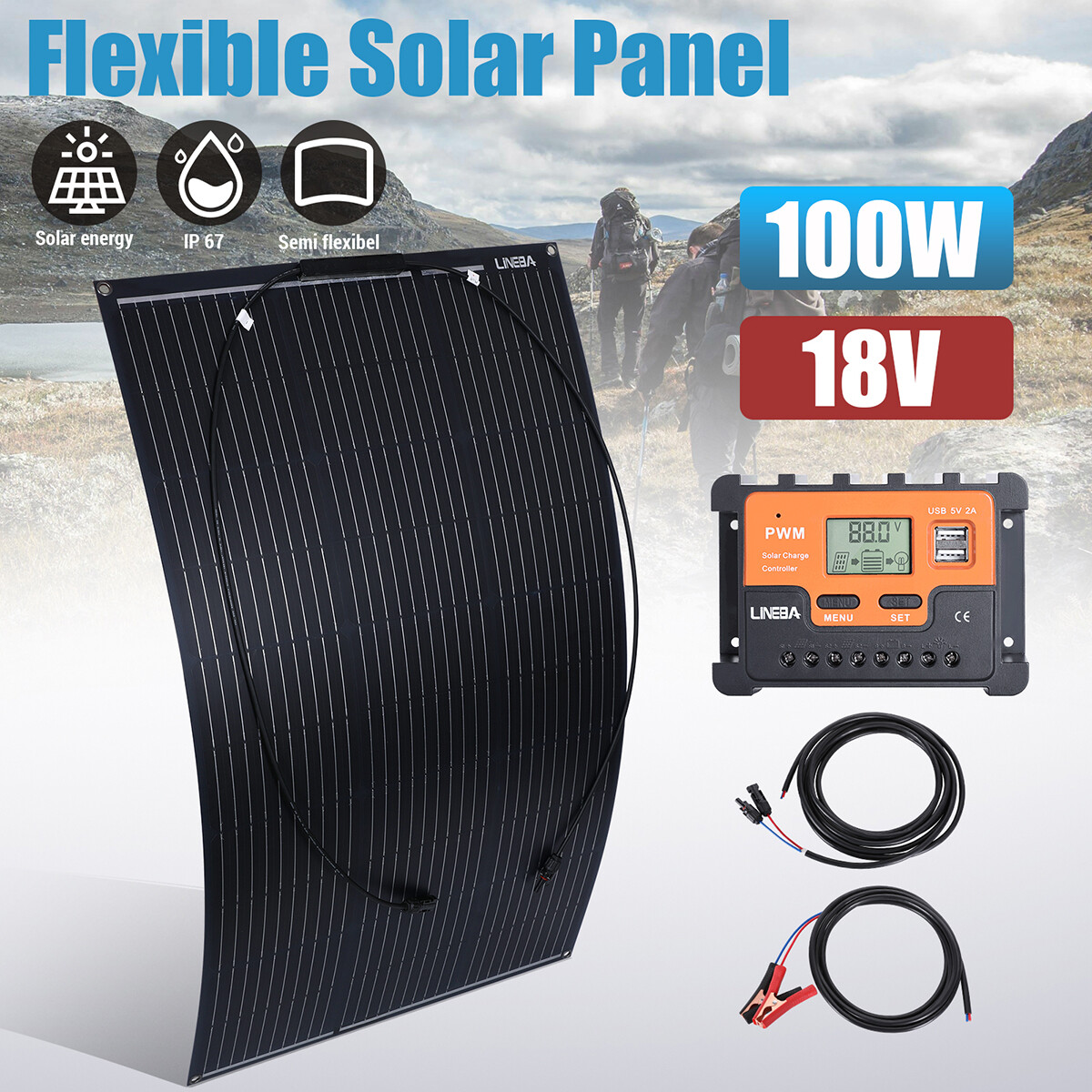 5000W Solar Panel Kit Solar Power Generator with Inverter Home 110V Grid System