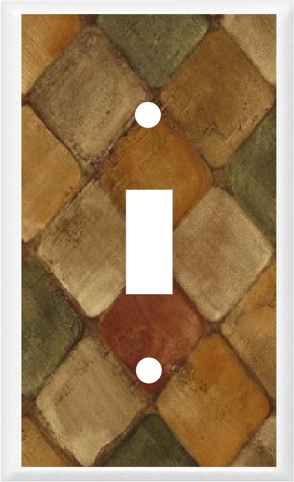 ITALIAN TUSCAN TILE COLORS #5 IMAGE LIGHT SWITCH COVER PLATE OT OUTLET U PICK