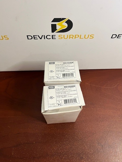 (2) HUBBELL WS1000NW White Occupancy/Vacancy Sensor Switch w/NIGHTLIGHT New