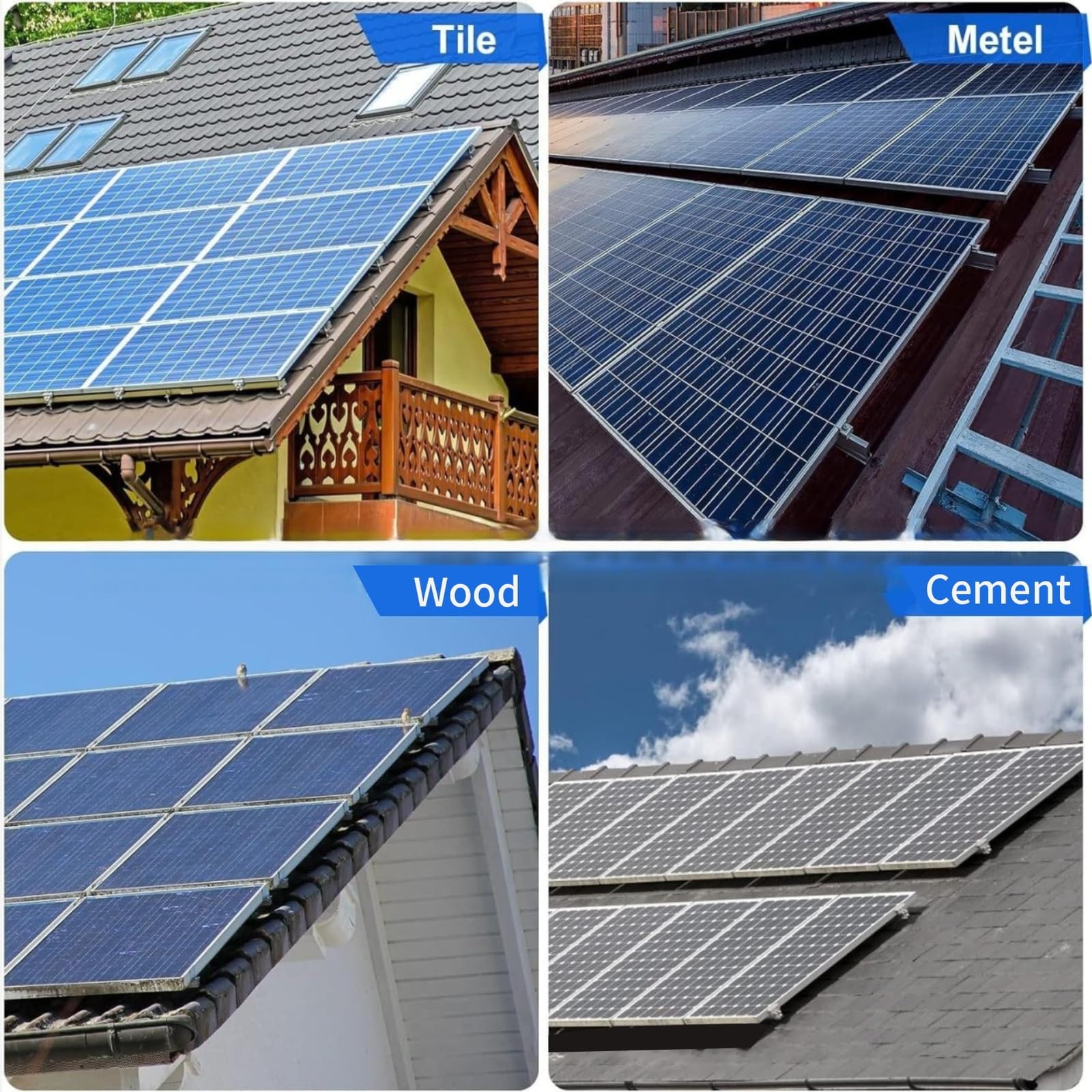 10Pcs L Foot Solar Mount, Aluminum Alloy Photovoltaic Panel Mounting Bracket,…