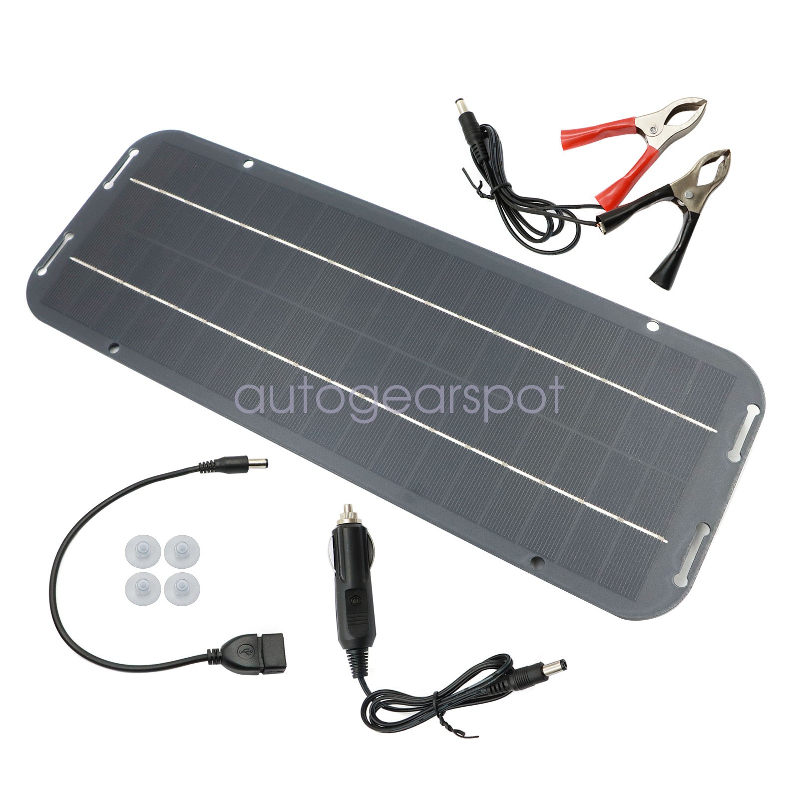 12V Trickle Charger 30W Solar Panel Battery Charger Kit Maintainer Boat Car RV