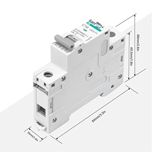 DC 40A Circuit Breaker, 1 Pole DIN Rail Mount, 250V Solar PV JB-C-1P-40A