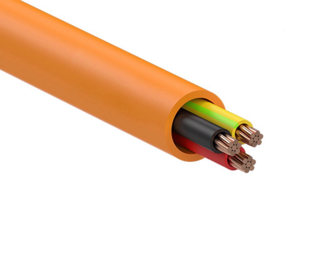Orange circular cable 3G/2 Core and earth 1.5mm2-35mm2, 1-100m