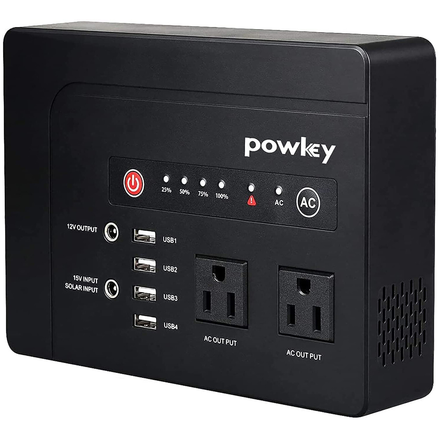 Powkey Portable Power Station 200W AC DC 146Wh Lithium Battery Solar Generator