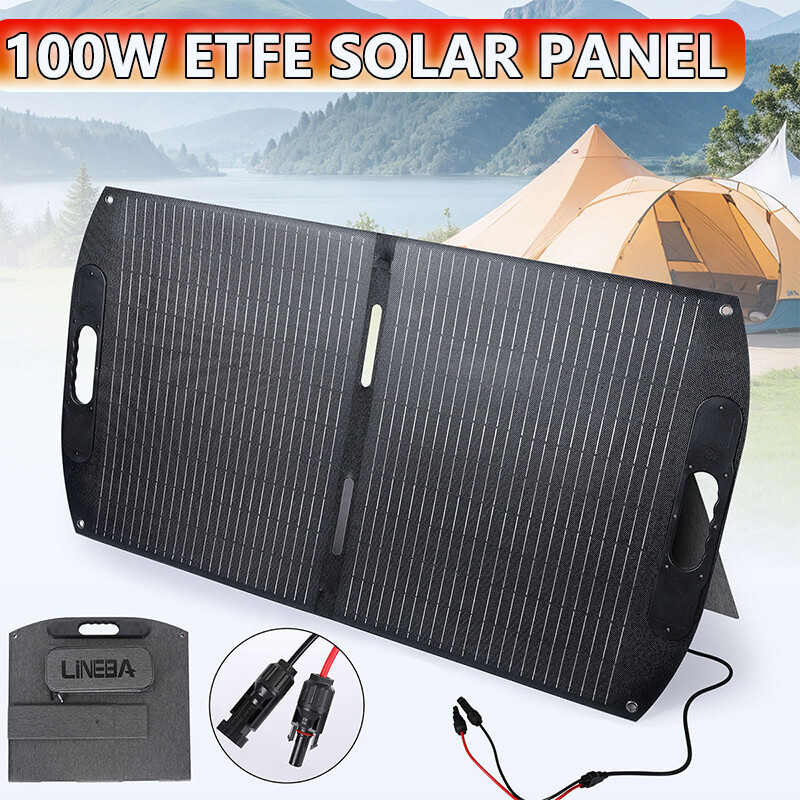 200W Portable Solar Panel, 22V Foldable Solar Panel IP65 Waterproof, Upgraded